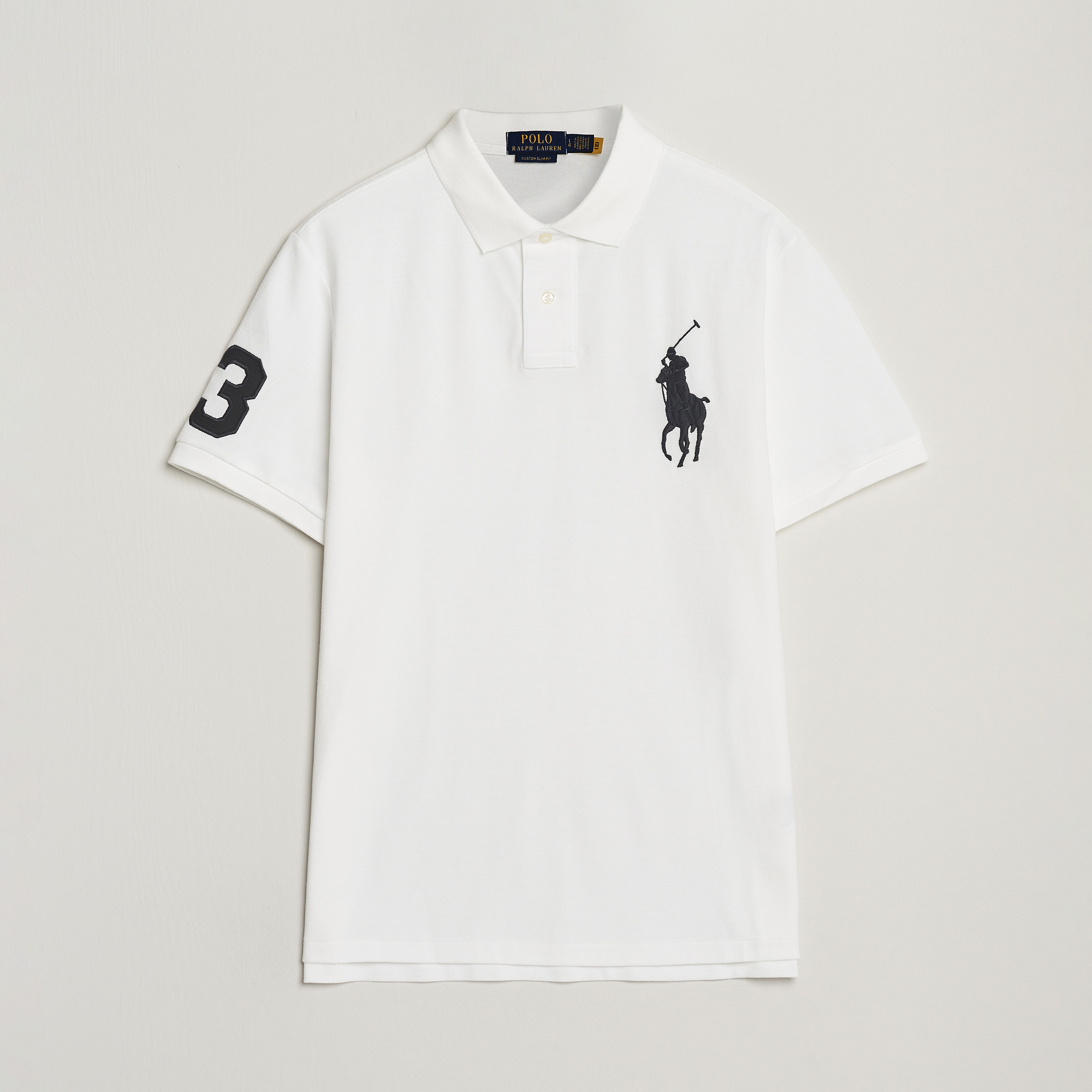 トップス Polo Ralph Lauren Big Pony Polo No.3 Polo Ralph Lauren Custom Fit Big Pony Polo White | Man - CareOfCarl.nl