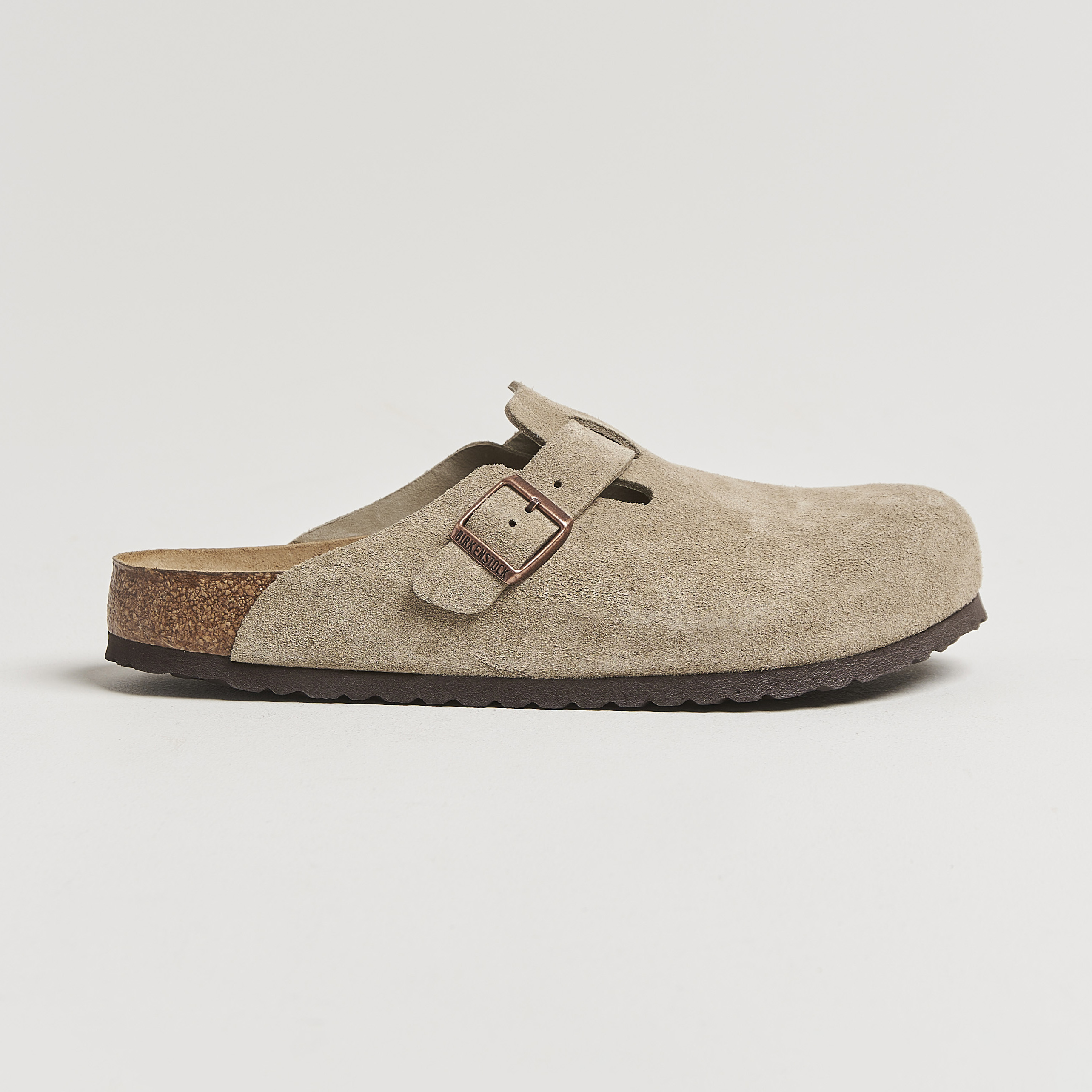 BIRKENSTOCK Boston Soft Footbed Taupe Suede | Man - CareOfCarl.nl