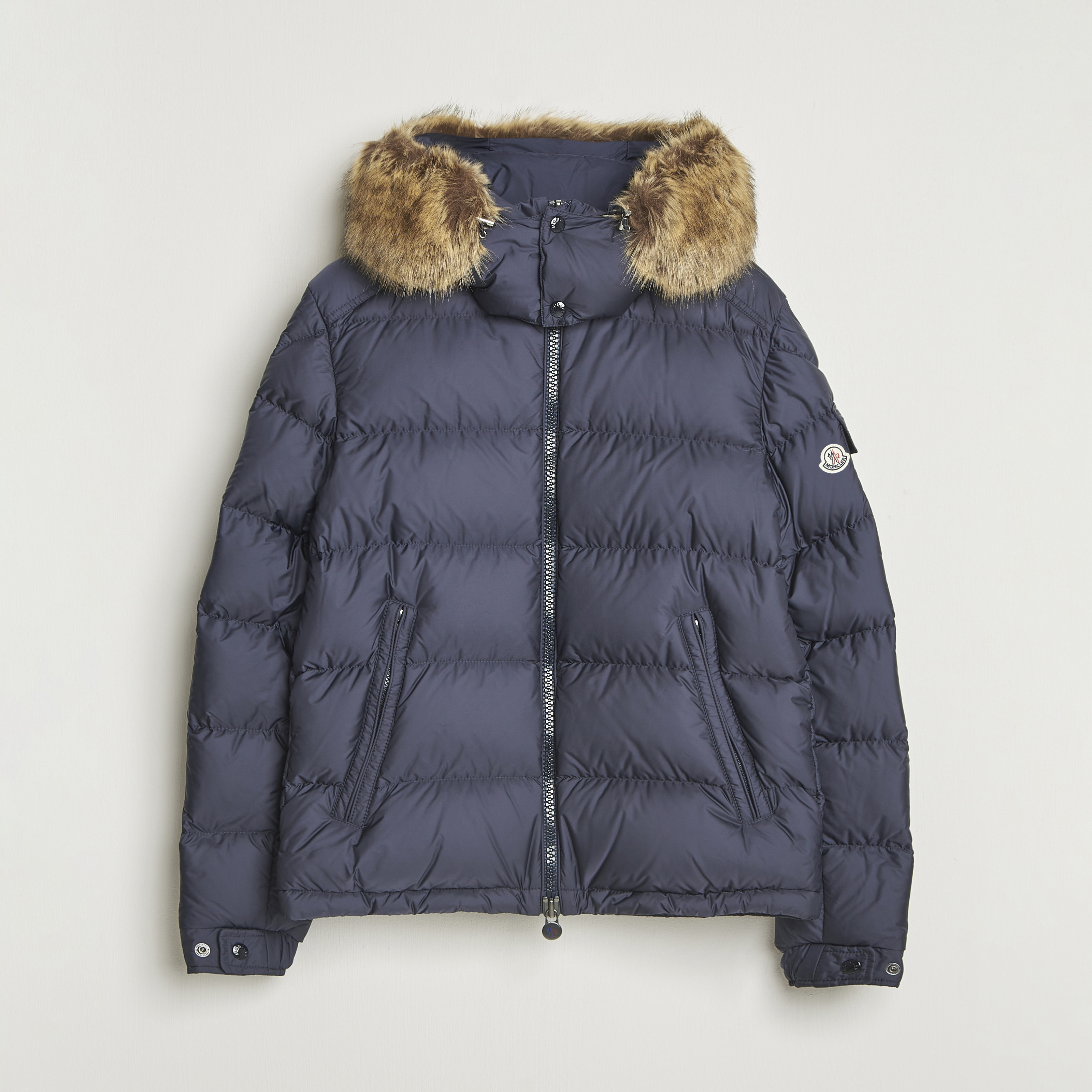Moncler Maya Faux Fur Jacket Navy | Man - CareOfCarl.nl