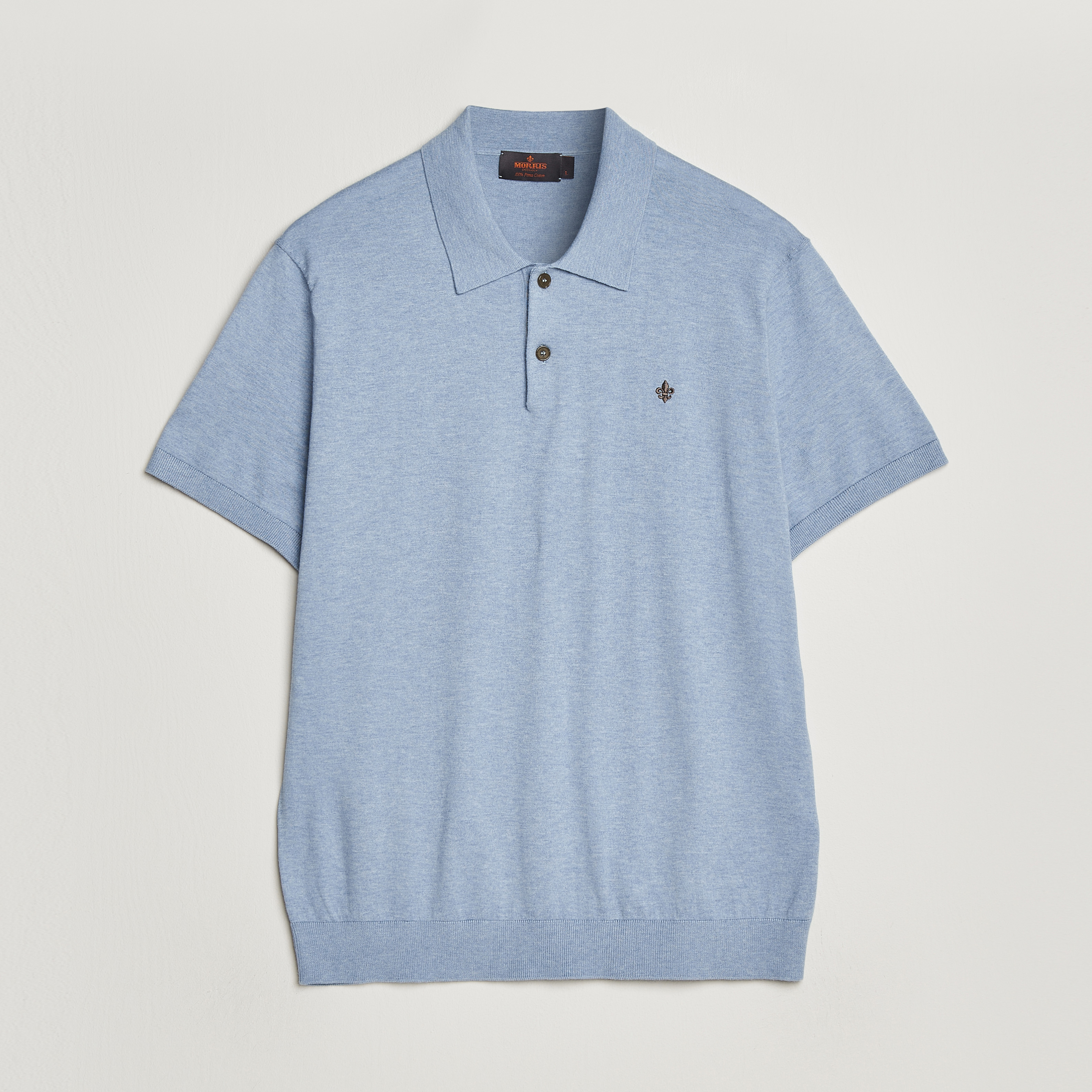 Morris Riley Short Sleeve Polo Light Blue | Man - CareOfCarl.nl
