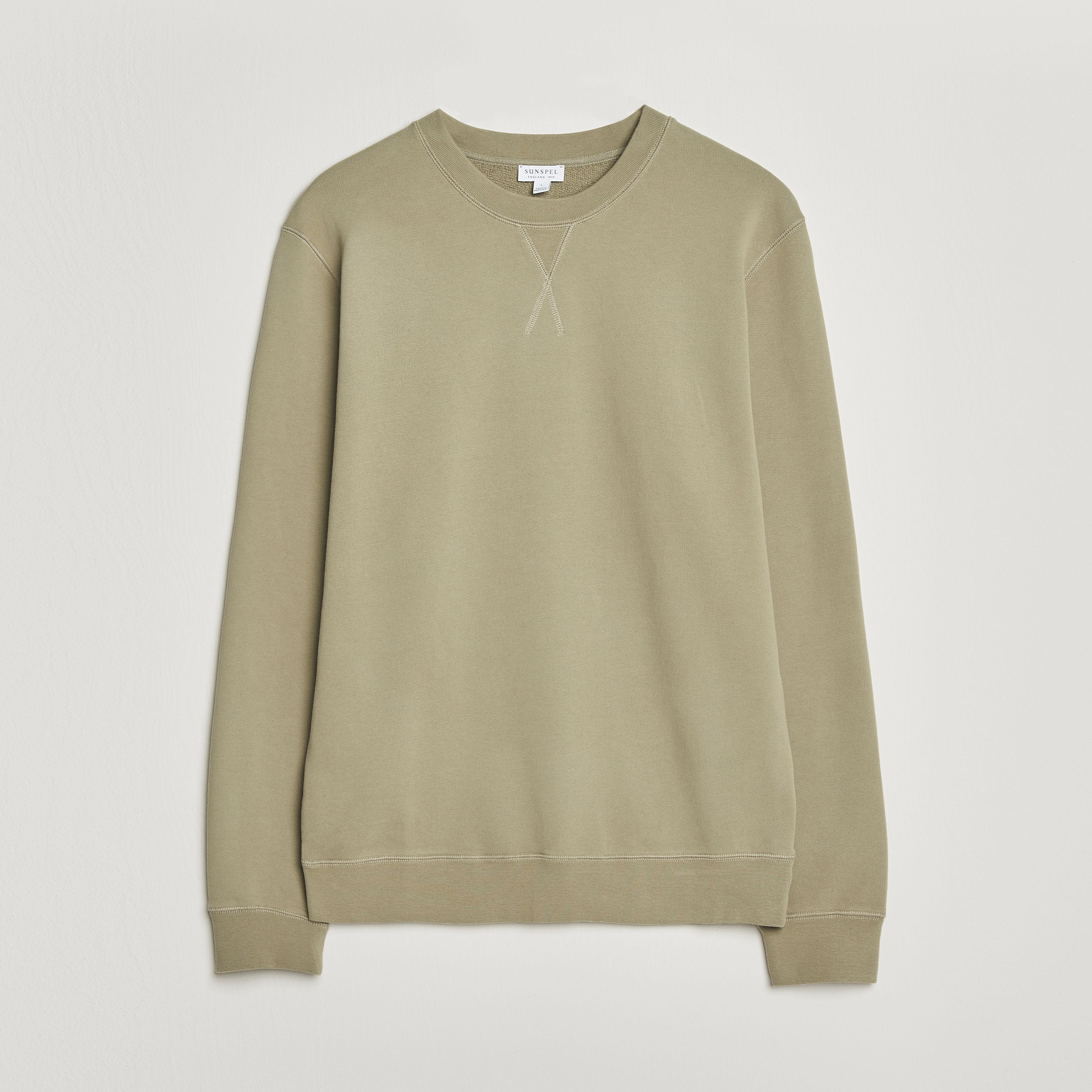 Sunspel Loopback Sweatshirt Pistachio | Man - CareOfCarl.nl