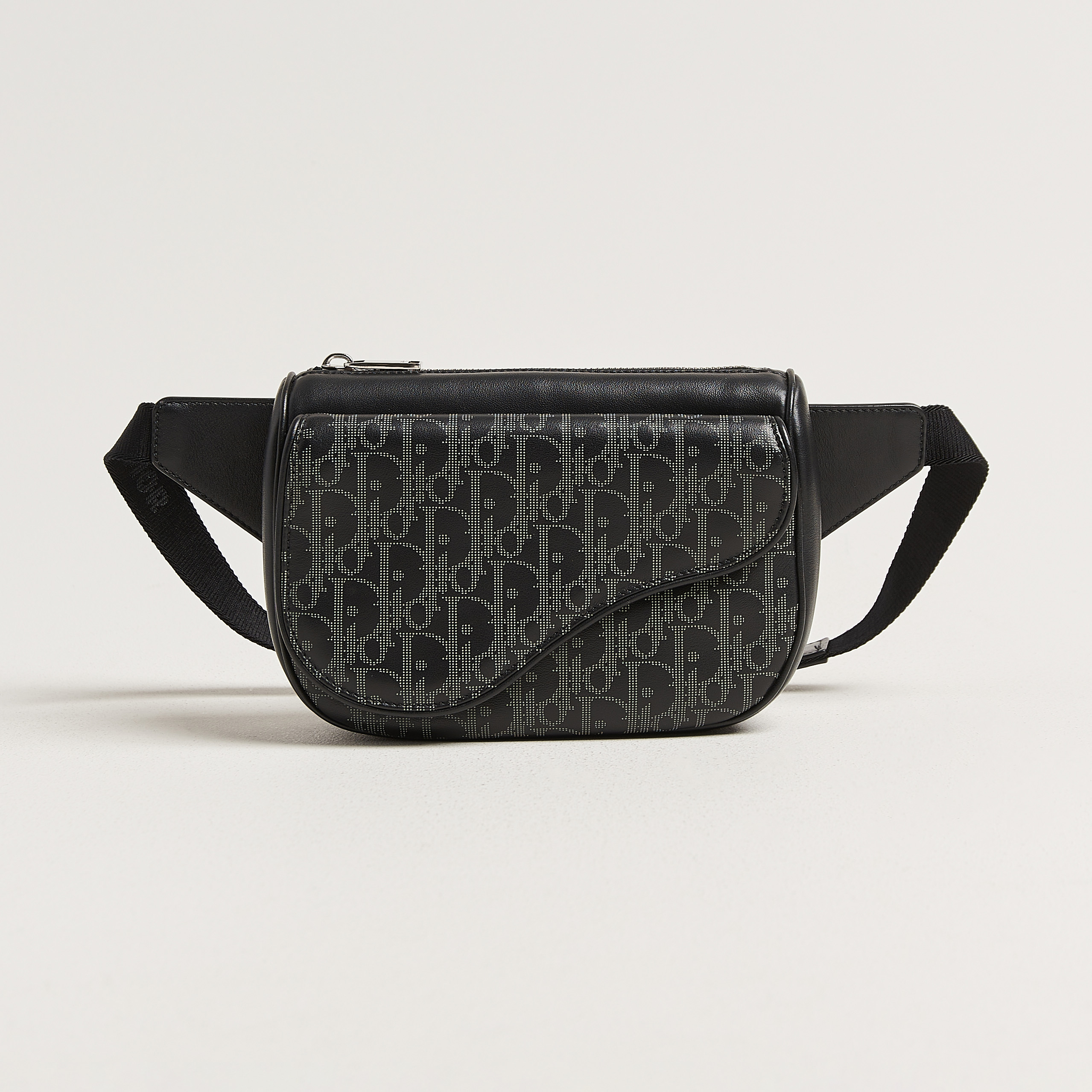 Dior Pre-Owned Saddle Bag Oblique Leather Black – Zwart