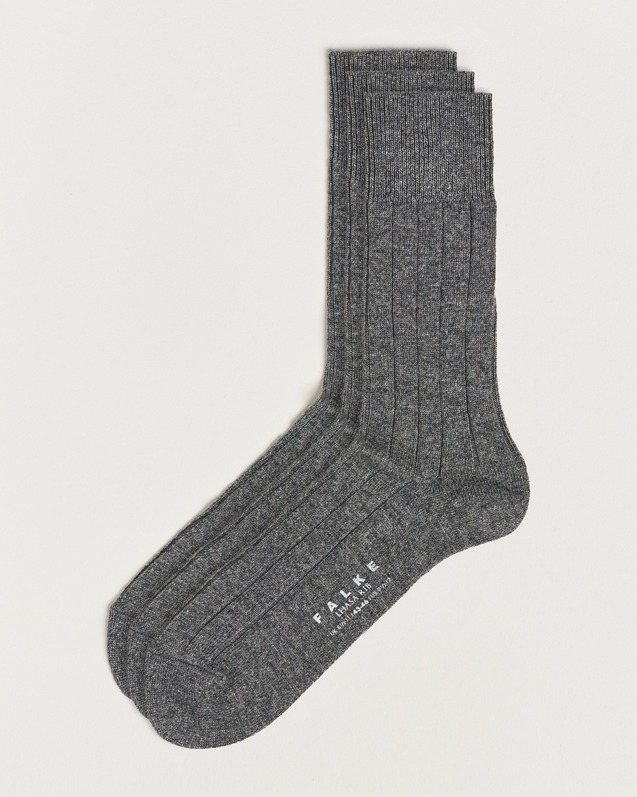 Falke 3-Pack Lhasa Cashmere Socks Light Grey – Grijs