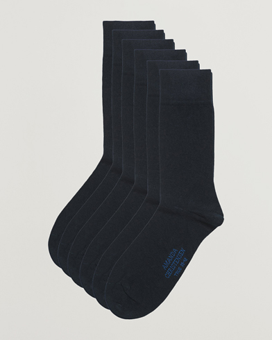 Heren | Amanda Christensen | Amanda Christensen | 6-Pack True Cotton Socks Dark Navy