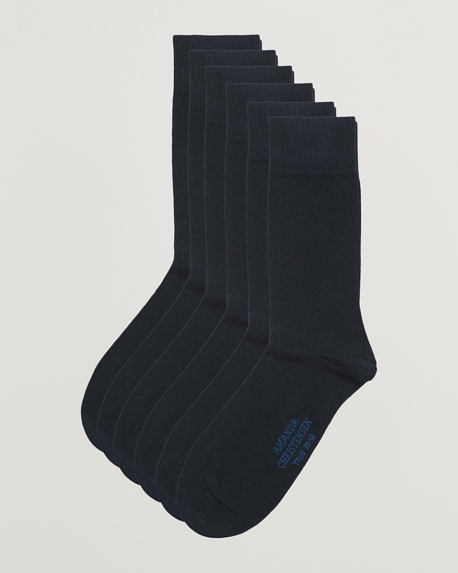 Heren | Ondergoed | Amanda Christensen | 6-Pack True Cotton Socks Dark Navy