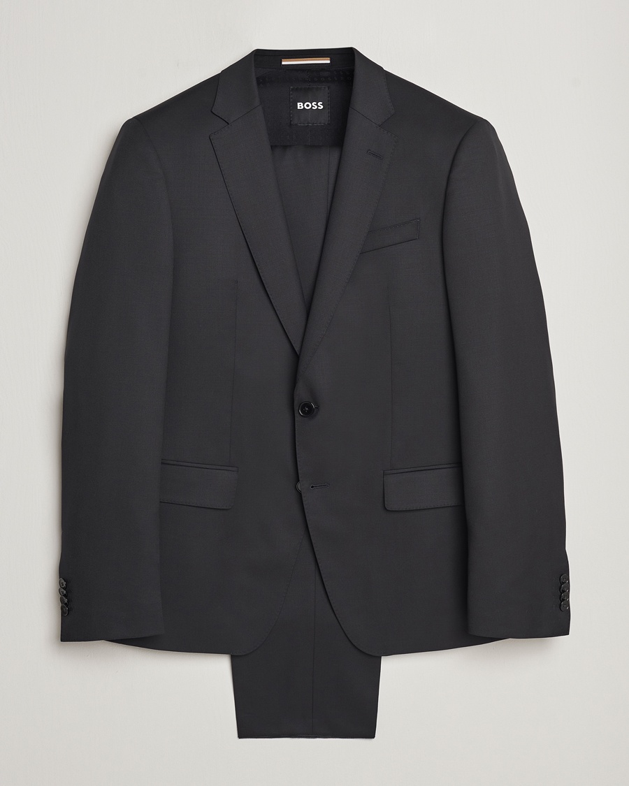 BOSS BLACK Huge Wool Suit Black – Zwart