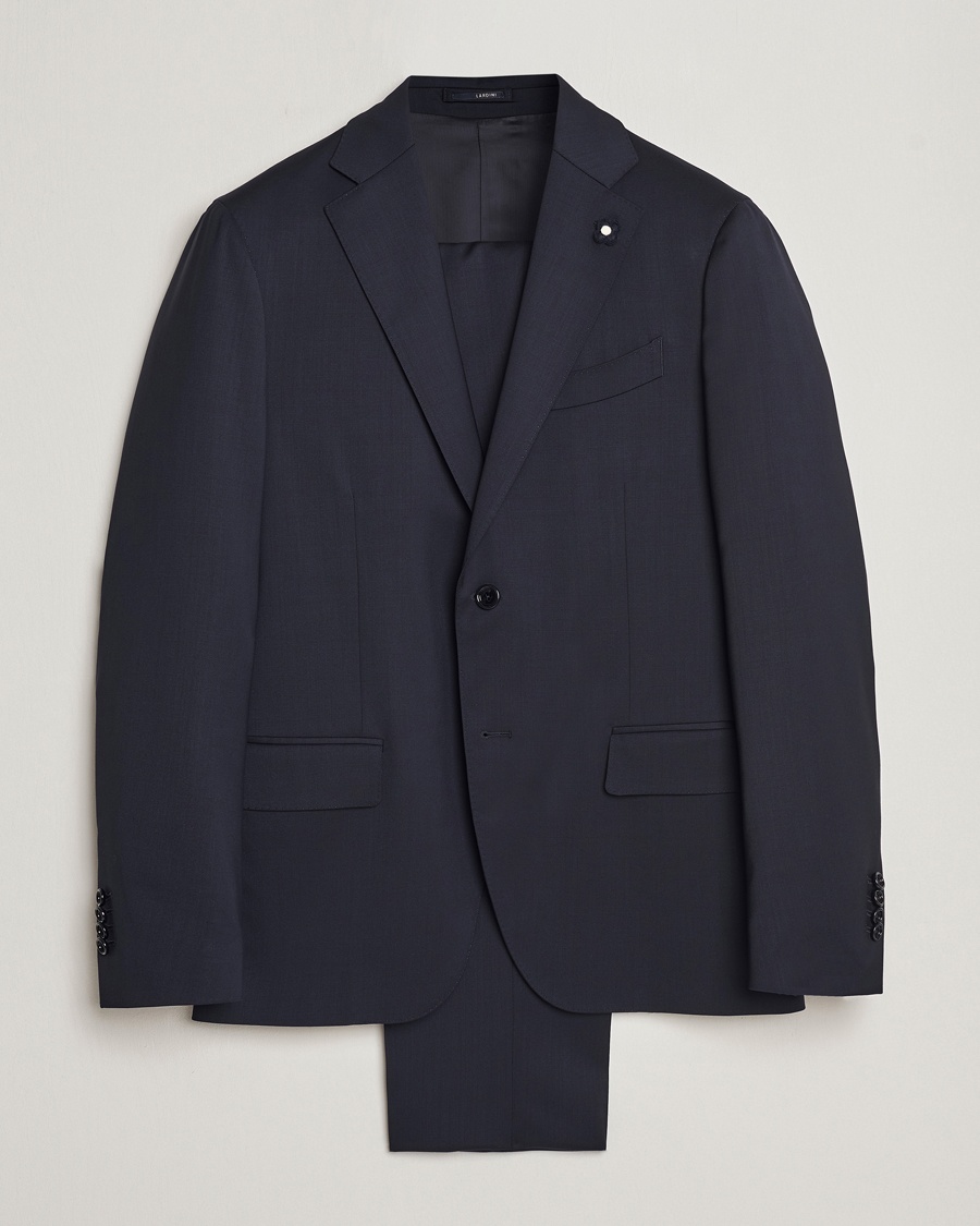 Lardini Wool Suit Navy – Blauw