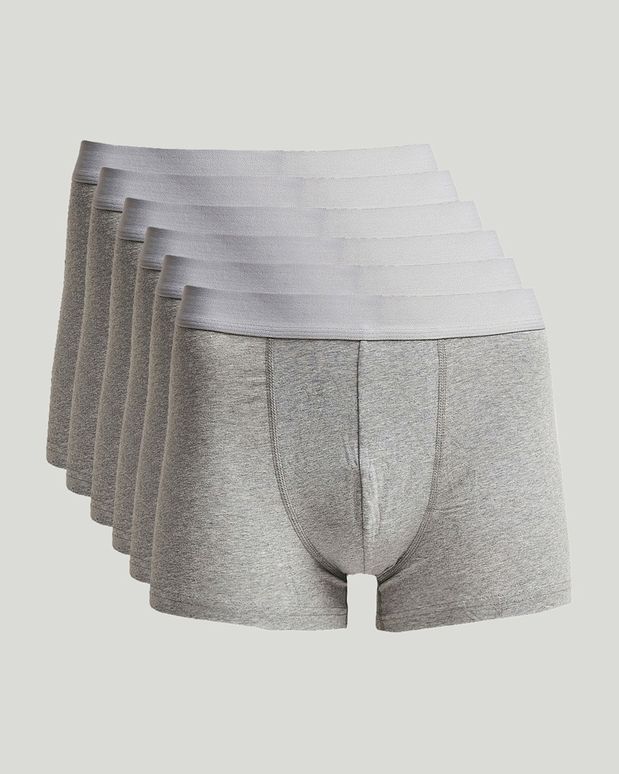 Bread & Boxers 6-Pack Boxer Brief Grey Melange – Grijs