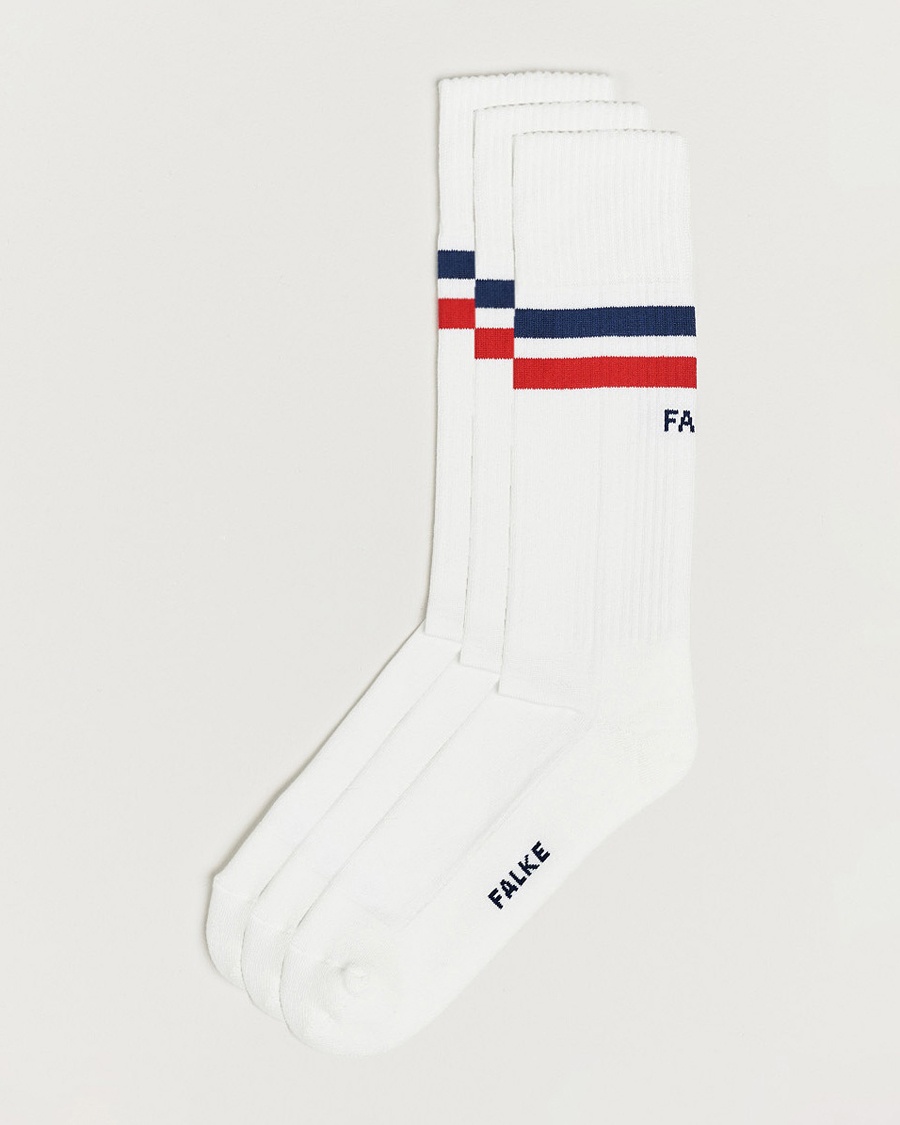 Falke 3-pack Dynamic Tennis Socks White/Blue/Red – Wit