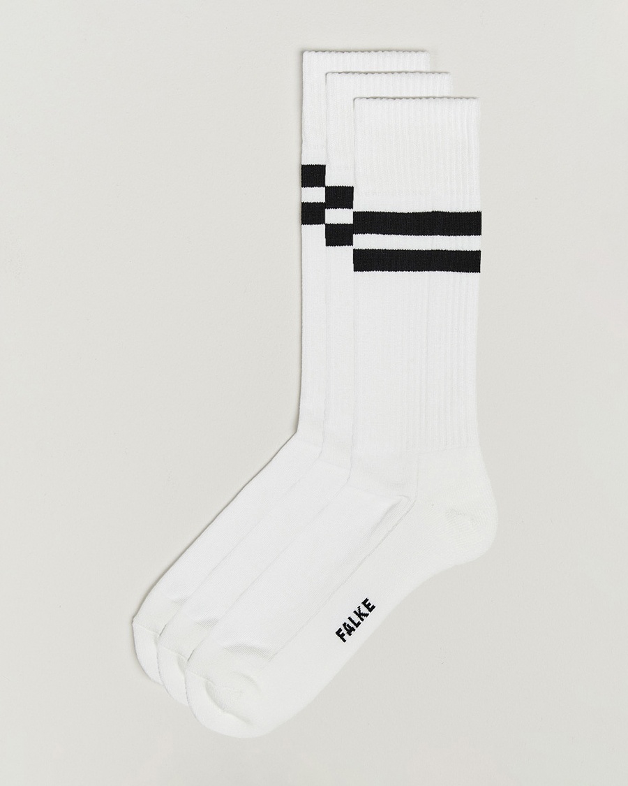 Falke 3-pack Dynamic Tennis Socks White/Black – Wit