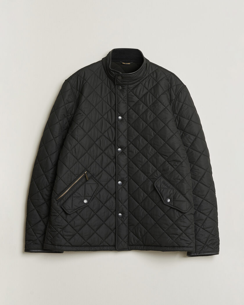 Pre-owned Barbour Lifestyle Powell Quilted Jacket Black XXL – Zwart