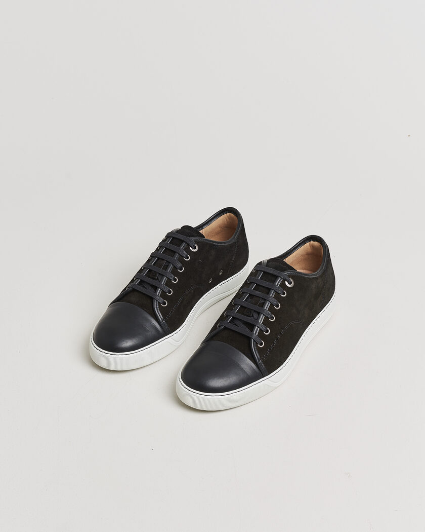  Lanvin DBB1 Nappa Cap Toe Sneaker Black UK8 - EU42 – Zwart