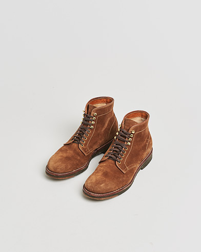 Pre-owned Alden 46054H Plain Toe Boot Snuff Suede US8 - EU41,5 – Bruin