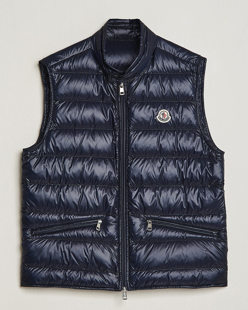 Pre-owned Moncler Gui Down Vest Navy 4 - XL – Blauw