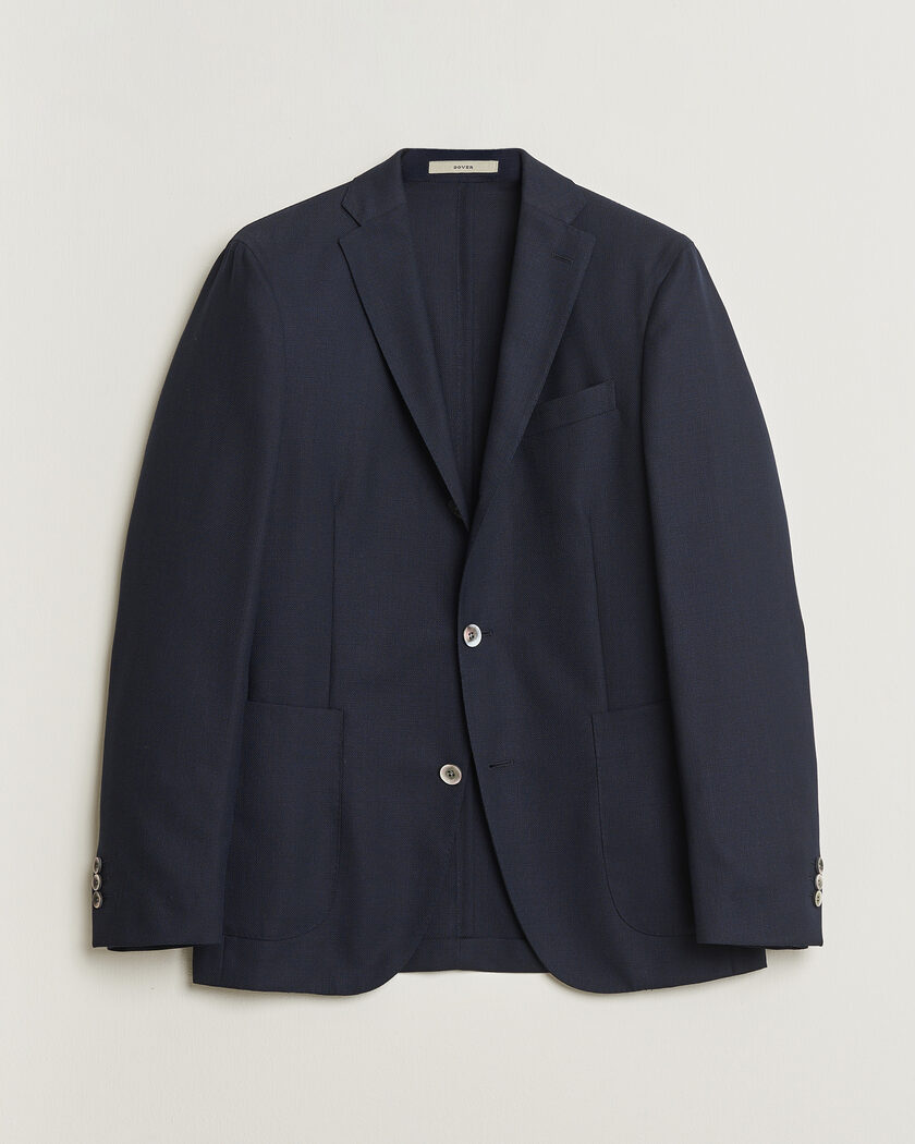 Pre-owned Boglioli Dover Wool Hopsack Blazer Navy 48 – Blauw