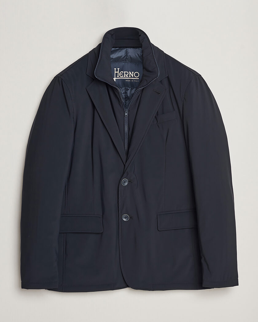 Pre-owned Herno Nylon City Blazer Navy 50 – Blauw