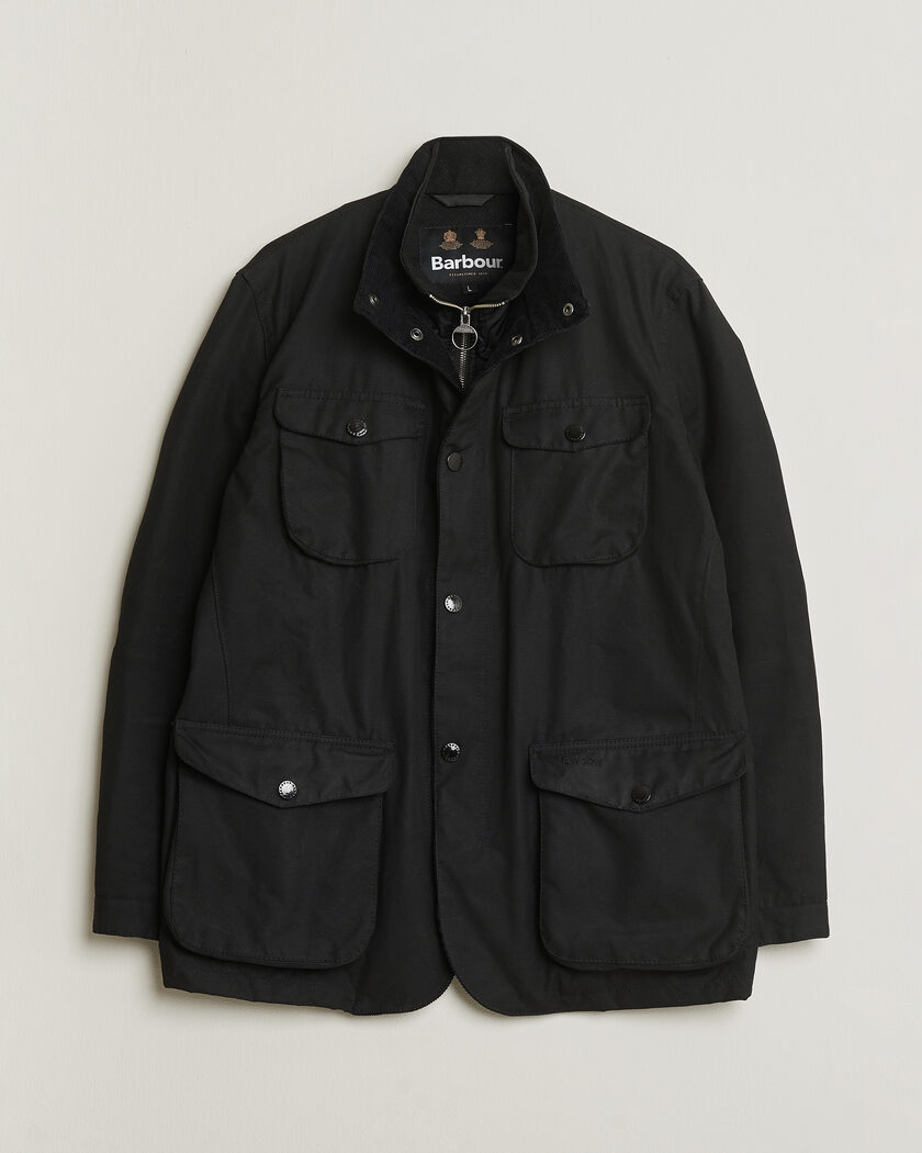 Pre-owned Barbour Lifestyle Ogston Waxed Jacket Black L – Zwart