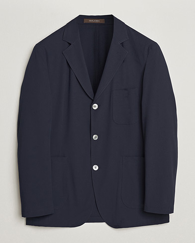 Pre-owned Oscar Jacobson Faber Stretch Blazer Navy 46 – Blauw