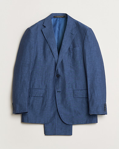 Pre-owned Corneliani Linen/Wool Blend Suit Blue 52 – Blauw