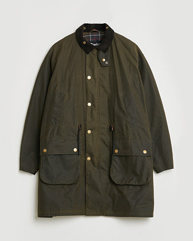 Pre-owned Barbour Heritage Bedale Wax Trench Coat Olive M – Groen