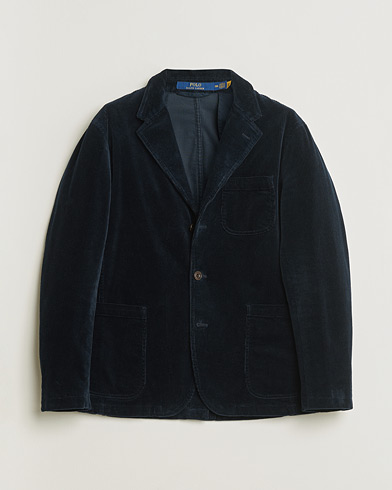 Pre-owned Polo Ralph Lauren Corduroy Stretch Blazer Aviator Navy UK38 - EU48 – Blauw