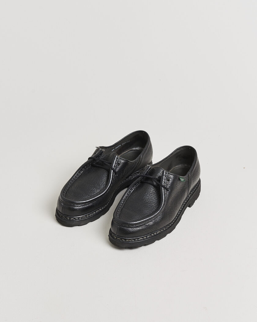 Pre-owned Paraboot Michael Derby Black Deerskin 43,5 – Zwart
