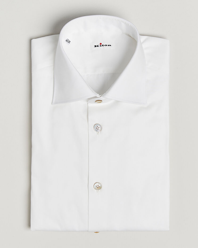 Pre-owned Kiton Slim Fit Dress Shirt White 38 - S – Wit