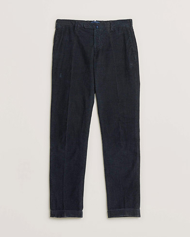 Pre-owned Incotex Slim Fit Garment Dyed Corduroy Trousers Navy 48 – Blauw