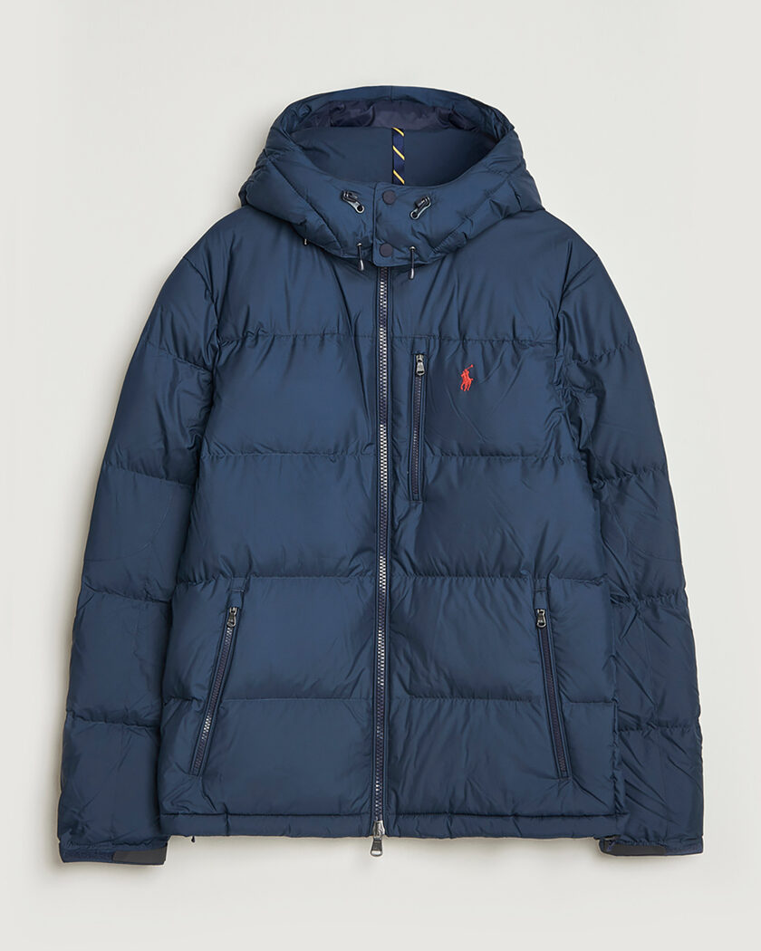 Pre-owned Polo Ralph Lauren Gorham Down Jacket Collection Navy S – Blauw