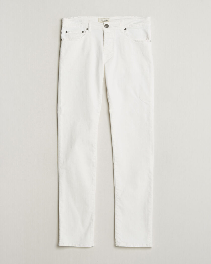 Pre-owned Jacob Cohën Bard Slim Fit Bull Stretch Jeans White W30 – Wit