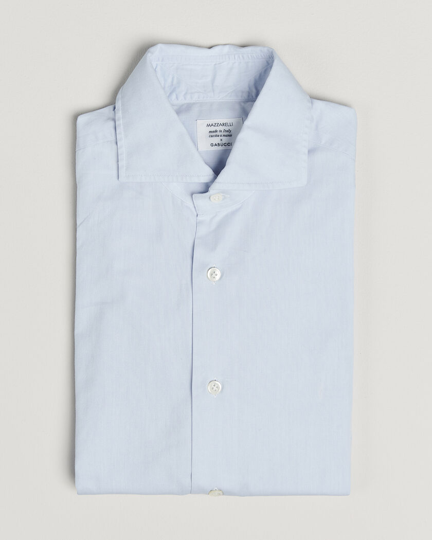 Pre-owned Mazzarelli Soft Cotton Shirt Light Blue 39 - M – Blauw