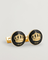 Cuff Links The Crown Gold/Baroque Black