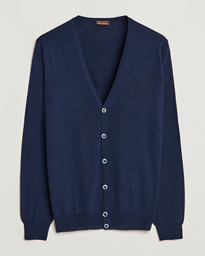  Merino Zegna Knitted Cardigan Navy