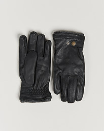  Utsjö Fleece Lined Buckle Elkskin Glove Black