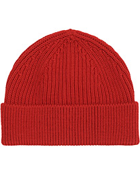  Merino Wool Rib Beanie Classic Red