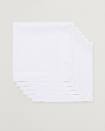  6-pack Cotton Pocket Square White