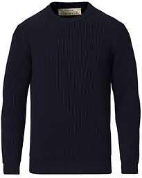  Rib Stitch Crew Neck  Navy