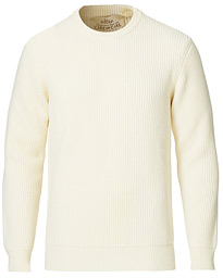  Rib Stitch Crew Neck  Off White