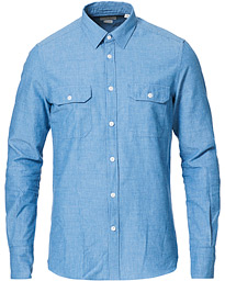  Winter Chambray Double Pocket Shirt Light Blue