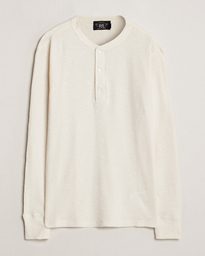  Long Sleeve Henley Paper White