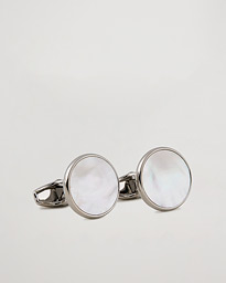  Cufflink & Shirt Studs Set White/Silver