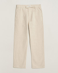  Loose Linen Pants Light Feather Gray