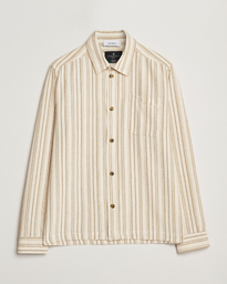  Shane Stripe Cotton Overshirt Ivory