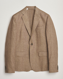  Elton Unlined Super Linen Blazer Nutmeg