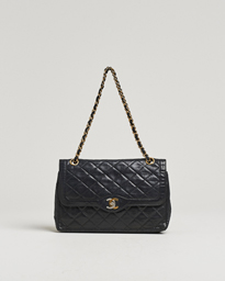  Classic Medium Double Flap Bag Black 