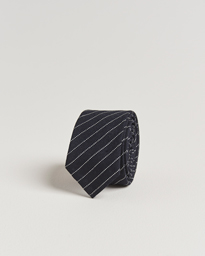  Pinstripe Wool Tie Navy