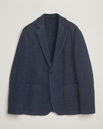  Calvon Wool Knitted Blazer Vintage Indigo