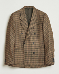  Jeen Swedish Wool Dogtooth Blazer Brown Olive