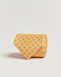  3-Fold Printed Silk Tie Yellow