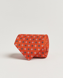  3-Fold Printed Silk Tie Red